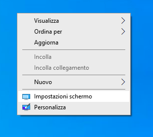 Quello stampo diverso quello vedo impostazione schermo