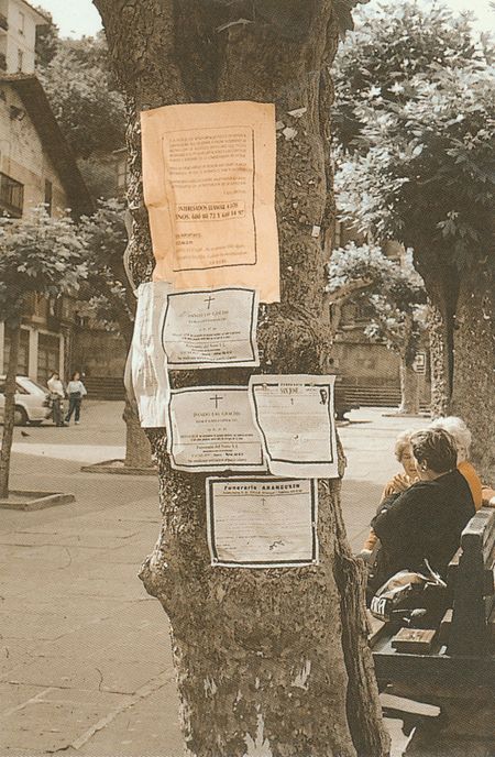 Esquelas, manifesto funebre